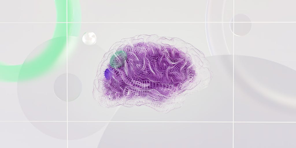 Futuristic scene of a robotic arm or AI scanner projecting a semi-transparent holographic comparison between two documents: one marked with a green check, the other with a red cross. Blue-tinted lighting, floating metadata labels and binary/hashtag overlays convey automated duplicate detection and AI analysis.
